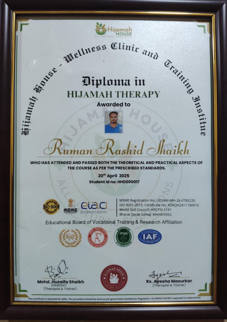 Hijama Therapy Certification